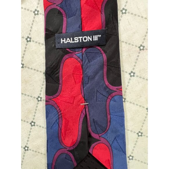 Vintage Halston III Silk Tie Abstract Pattern Vintage - Picture 13 of 16